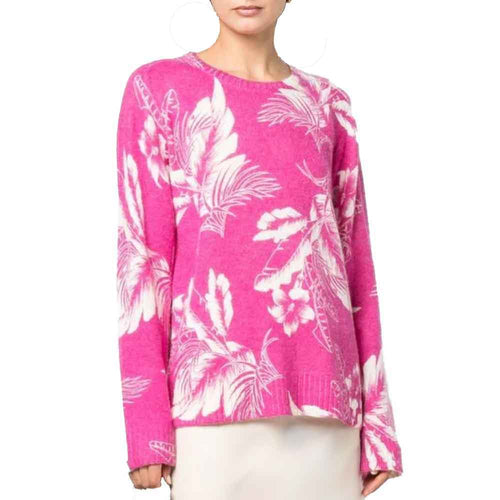 J. Jill Women Pullover Knitted Sweater Floral Long Sleeve Crew Neck Bl –  Goodfair