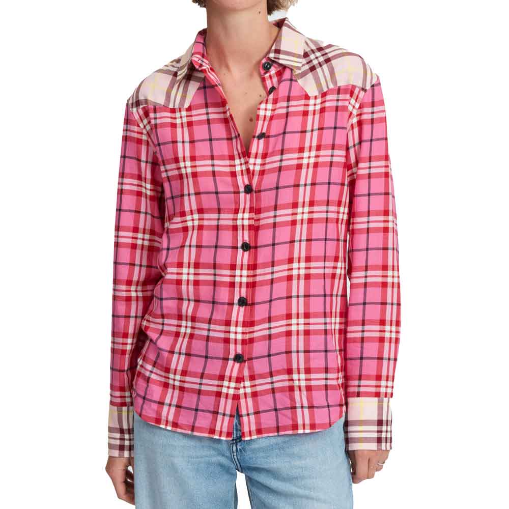 Jillian Plaid Cotton Button Front Shirt