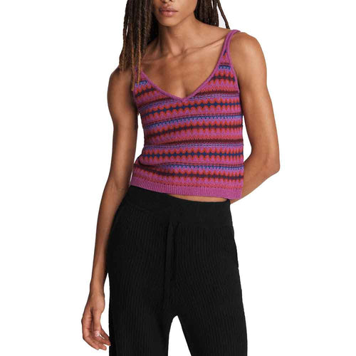 RAG & BONE Willow Fair Isle Merino Wool Cropped Cami Size XL MSRP $225