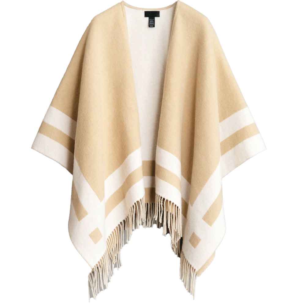 Highlands Wool Reversible Poncho | Rag & Bone –